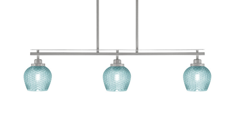 Toltec Lighting - 2636-BN-4605 - Three Light Island Pendant - Odyssey - Brushed Nickel