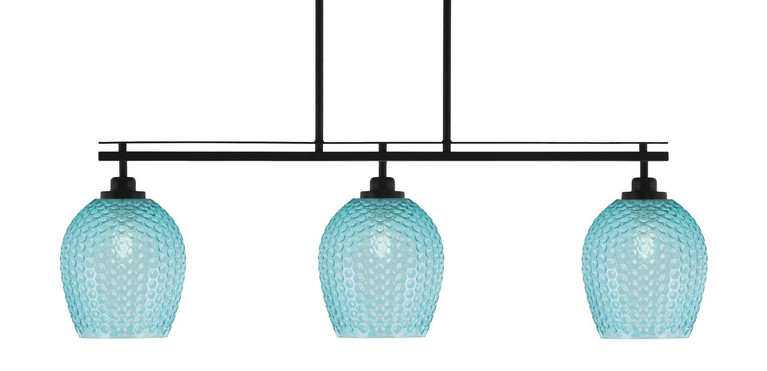 Toltec Lighting - 2636-MB-4905 - Three Light Island Pendant - Odyssey - Matte Black