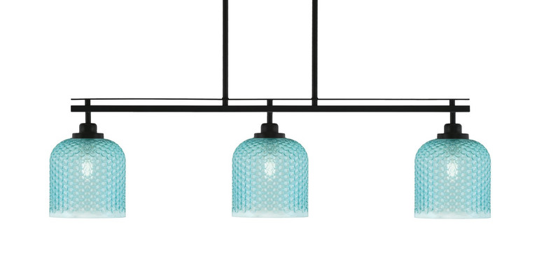 Toltec Lighting - 2636-MB-4915 - Three Light Island Pendant - Odyssey - Matte Black