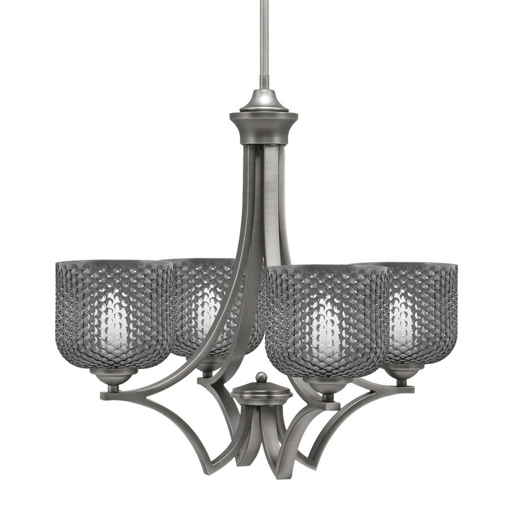 Toltec Lighting - 564-GP-4612 - Four Light Chandelier - Zilo - Graphite
