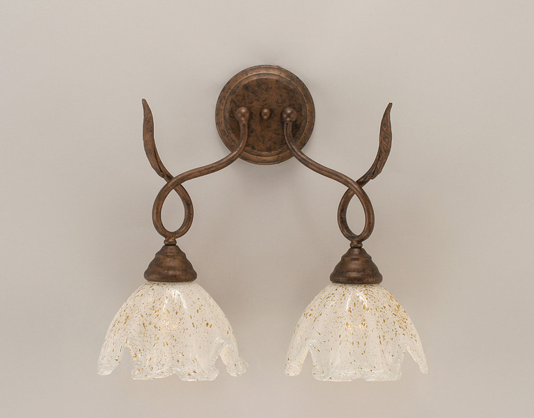 Toltec Lighting - 110-BRZ-755 - Two Light Wall Sconce - Leaf - Bronze