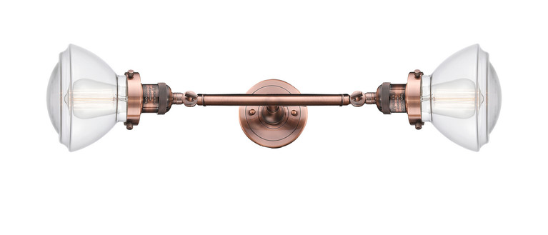 Innovations - 208L-AC-G322 - Two Light Bath Vanity - Franklin Restoration - Antique Copper