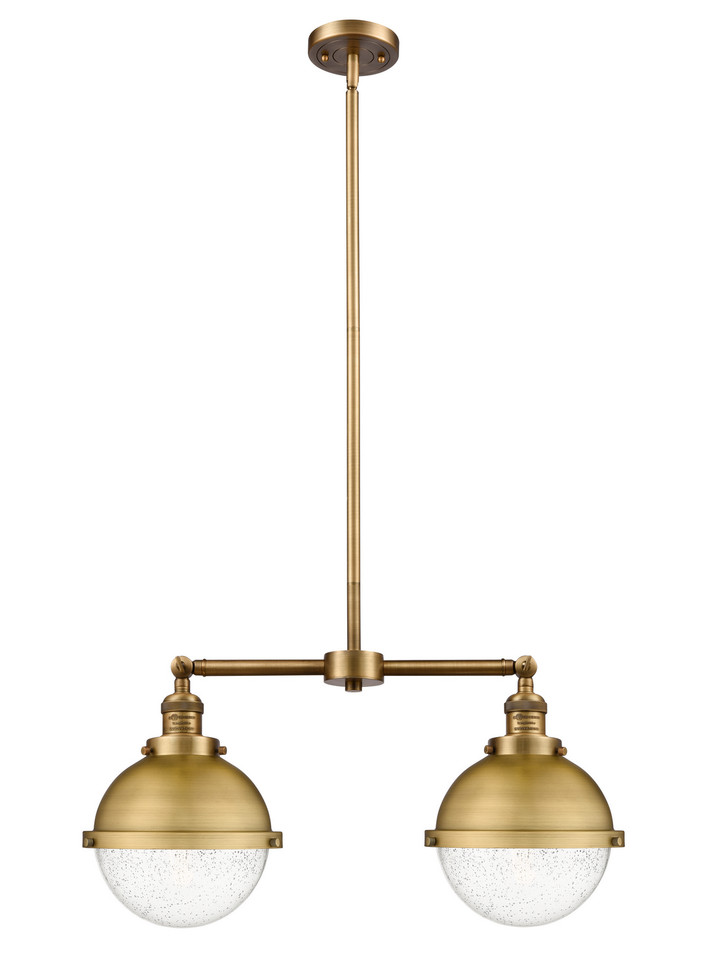Innovations - 209-BB-HFS-84-BB - Two Light Island Pendant - Franklin Restoration - Brushed Brass