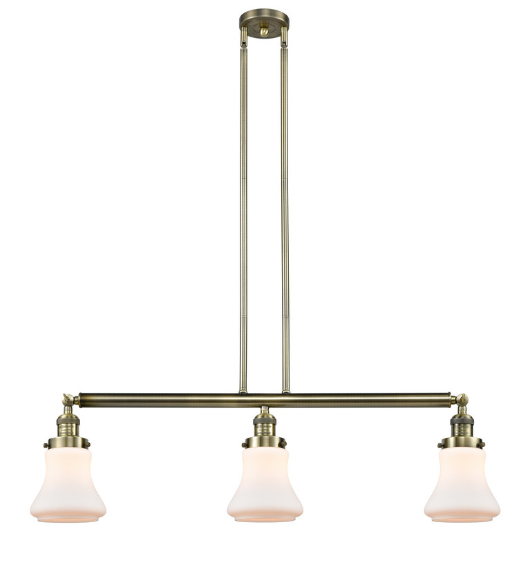 Innovations - 213-AB-G191 - Three Light Island Pendant - Franklin Restoration - Antique Brass