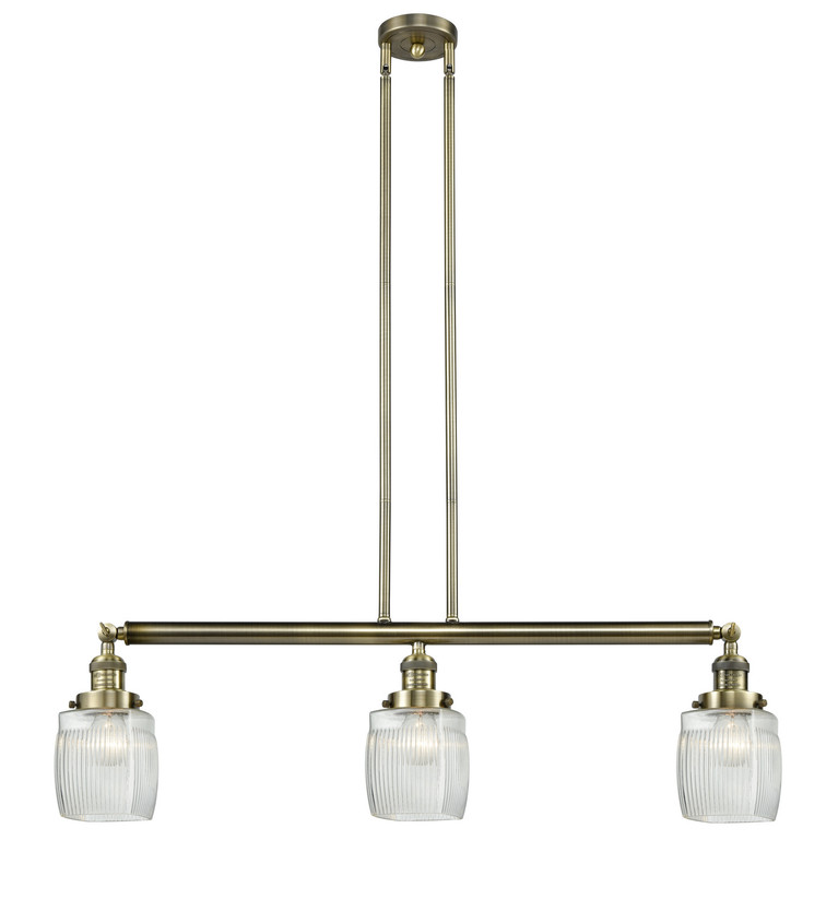 Innovations - 213-AB-G302-LED - LED Island Pendant - Franklin Restoration - Antique Brass