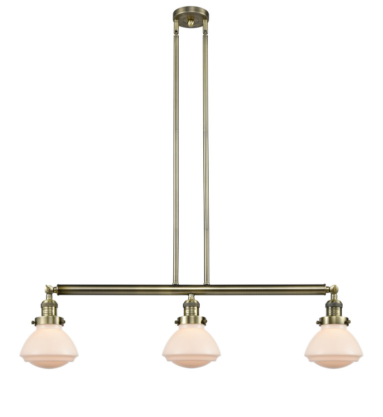manufacturer_finish:Antique Brass|manufacturer_glass:Matte White Olean|light_output:245.00lm|color_temperature:2100K|cri:98