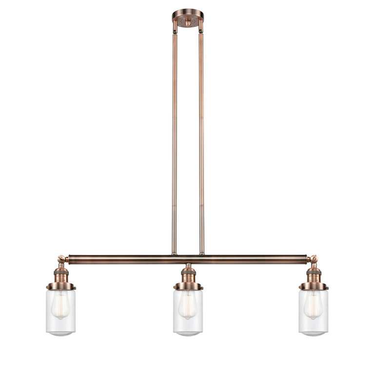 Innovations - 213-AC-G314-LED - LED Island Pendant - Franklin Restoration - Antique Copper