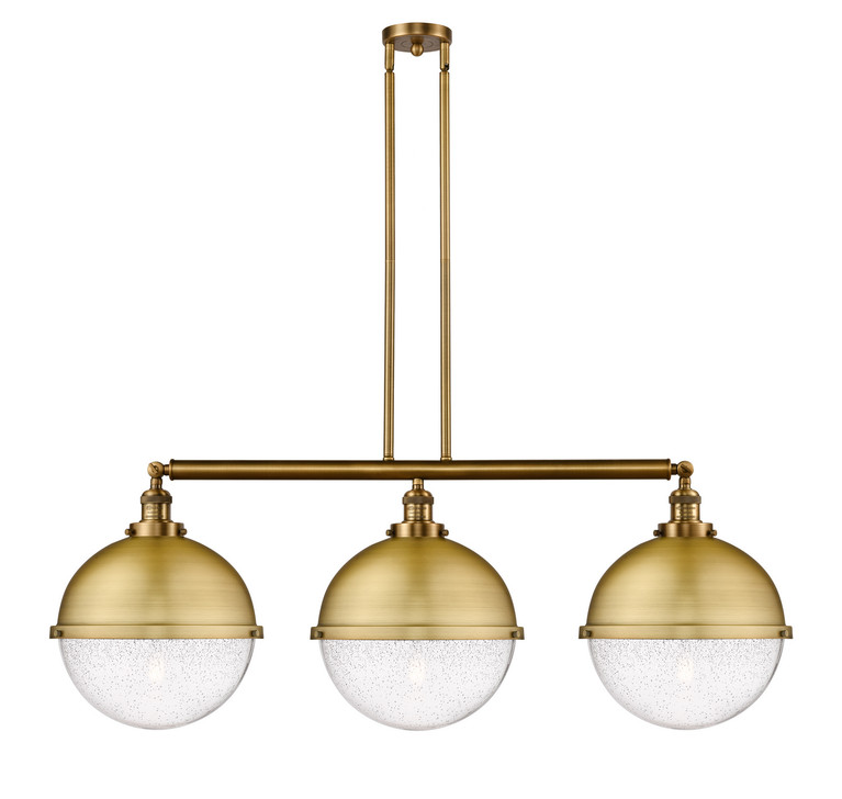 Innovations - 213-BB-HFS-124-BB - Three Light Island Pendant - Franklin Restoration - Brushed Brass