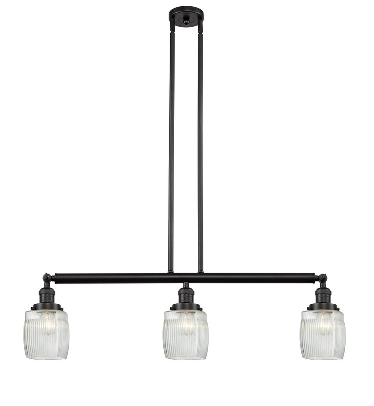 Innovations - 213-OB-G302 - Three Light Island Pendant - Franklin Restoration - Oil Rubbed Bronze