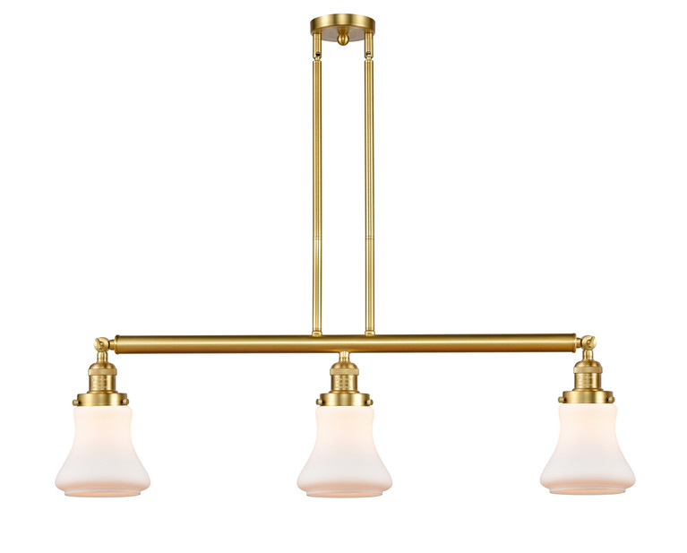 Innovations - 213-SG-G191 - Three Light Island Pendant - Franklin Restoration - Satin Gold