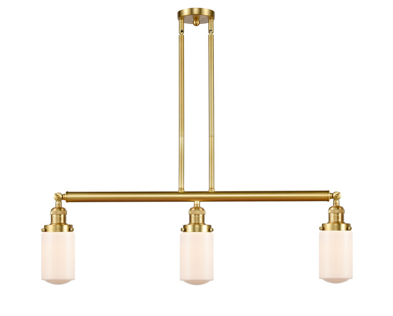 Innovations - 213-SG-G311-LED - LED Island Pendant - Franklin Restoration - Satin Gold