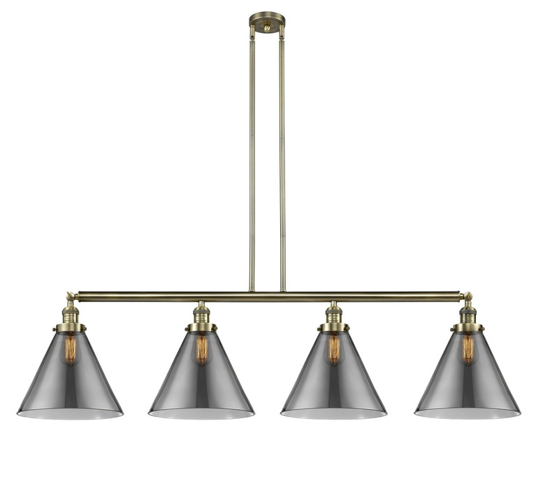 Innovations - 214-AB-G43-L - Four Light Island Pendant - Franklin Restoration - Antique Brass