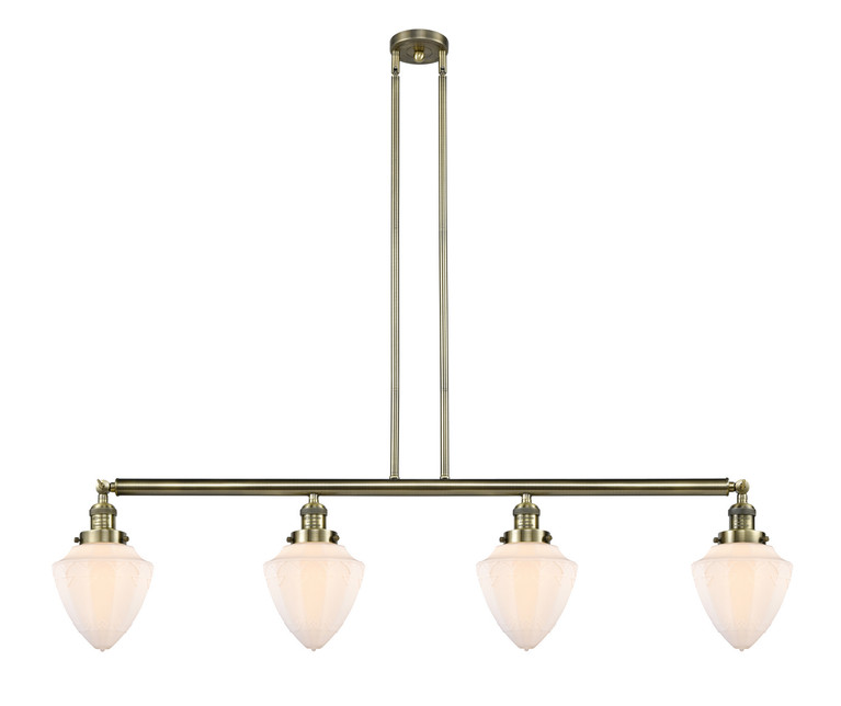 Innovations - 214-AB-G661-7 - Four Light Island Pendant - Franklin Restoration - Antique Brass