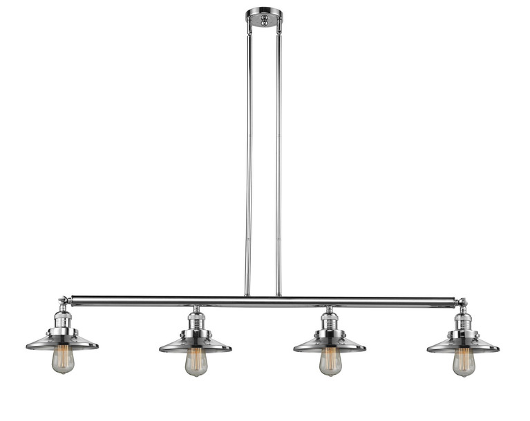 Innovations - 214-PC-M7 - Four Light Island Pendant - Franklin Restoration - Polished Chrome