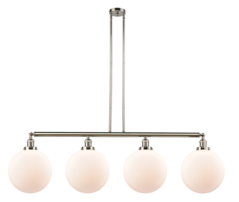 Innovations - 214-PN-G201-12 - Four Light Island Pendant - Franklin Restoration - Polished Nickel
