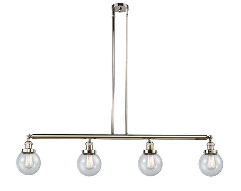 Innovations - 214-PN-G204-6-LED - LED Island Pendant - Franklin Restoration - Polished Nickel