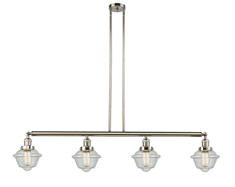 Innovations - 214-PN-G534 - Four Light Island Pendant - Franklin Restoration - Polished Nickel