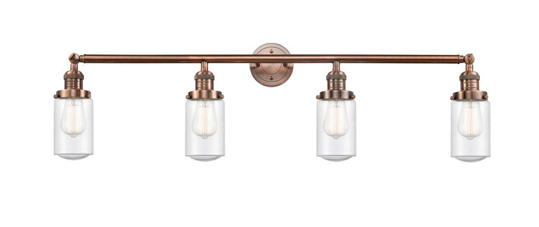 Innovations - 215-AC-G314 - Four Light Bath Vanity - Franklin Restoration - Antique Copper