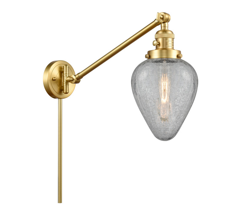 Innovations - 237-SG-G165 - One Light Swing Arm Lamp - Franklin Restoration - Satin Gold