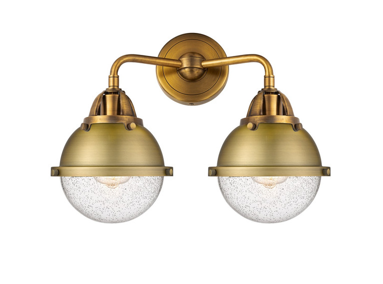Innovations - 288-2W-BB-HFS-64-BB - Two Light Bath Vanity - Nouveau 2 - Brushed Brass
