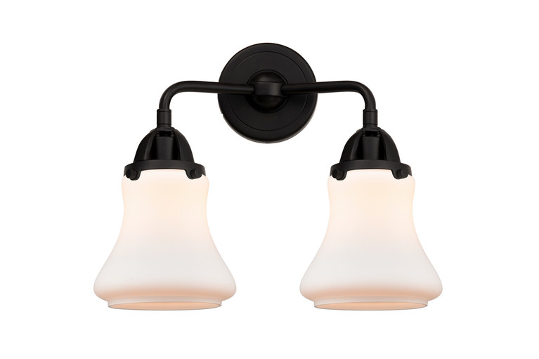 Innovations - 288-2W-BK-G191 - Two Light Bath Vanity - Nouveau 2 - Matte Black
