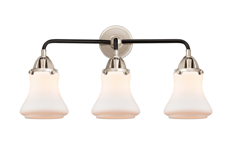 Innovations - 288-3W-BPN-G191 - Three Light Bath Vanity - Nouveau 2 - Black Polished Nickel