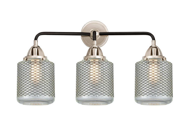 Innovations - 288-3W-BPN-G262 - Three Light Bath Vanity - Nouveau 2 - Black Polished Nickel