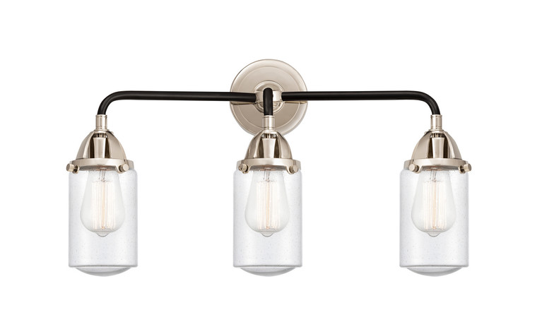 Innovations - 288-3W-BPN-G314 - Three Light Bath Vanity - Nouveau 2 - Black Polished Nickel
