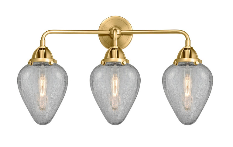 Innovations - 288-3W-SG-G165 - Three Light Bath Vanity - Nouveau 2 - Satin Gold