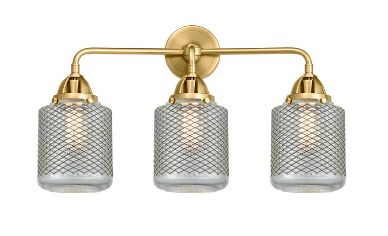 Innovations - 288-3W-SG-G262 - Three Light Bath Vanity - Nouveau 2 - Satin Gold
