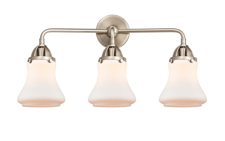 Innovations - 288-3W-SN-G191 - Three Light Bath Vanity - Nouveau 2 - Brushed Satin Nickel