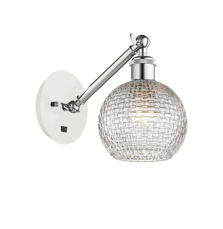 Innovations - 317-1W-WPC-G122C-6CL - One Light Wall Sconce - Ballston - White Polished Chrome