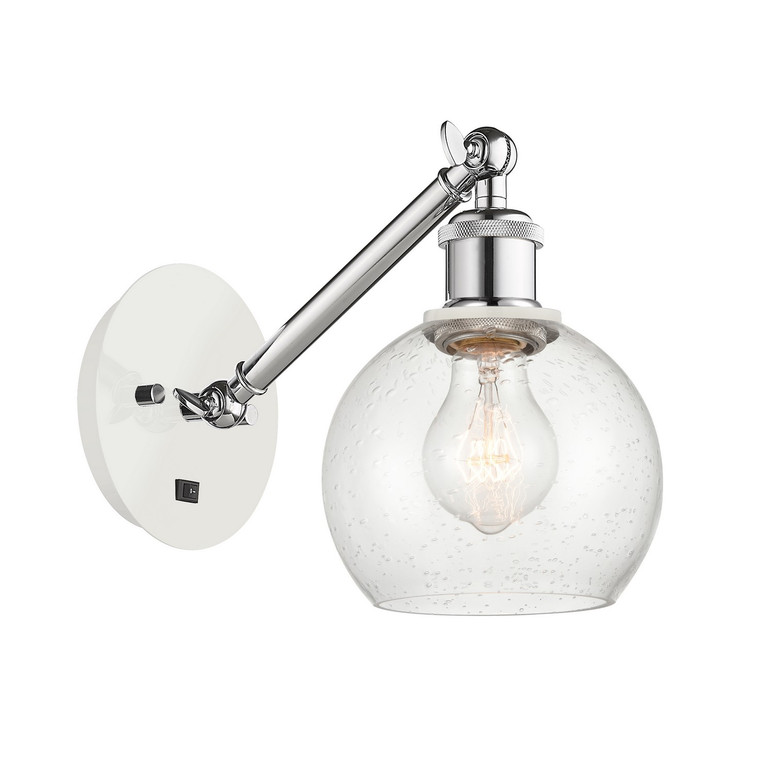 Innovations - 317-1W-WPC-G124-6 - One Light Wall Sconce - Ballston - White Polished Chrome