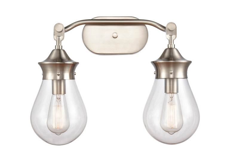 Innovations - 414-2W-SN-6CL - Two Light Bath Vanity - Satin Nickel