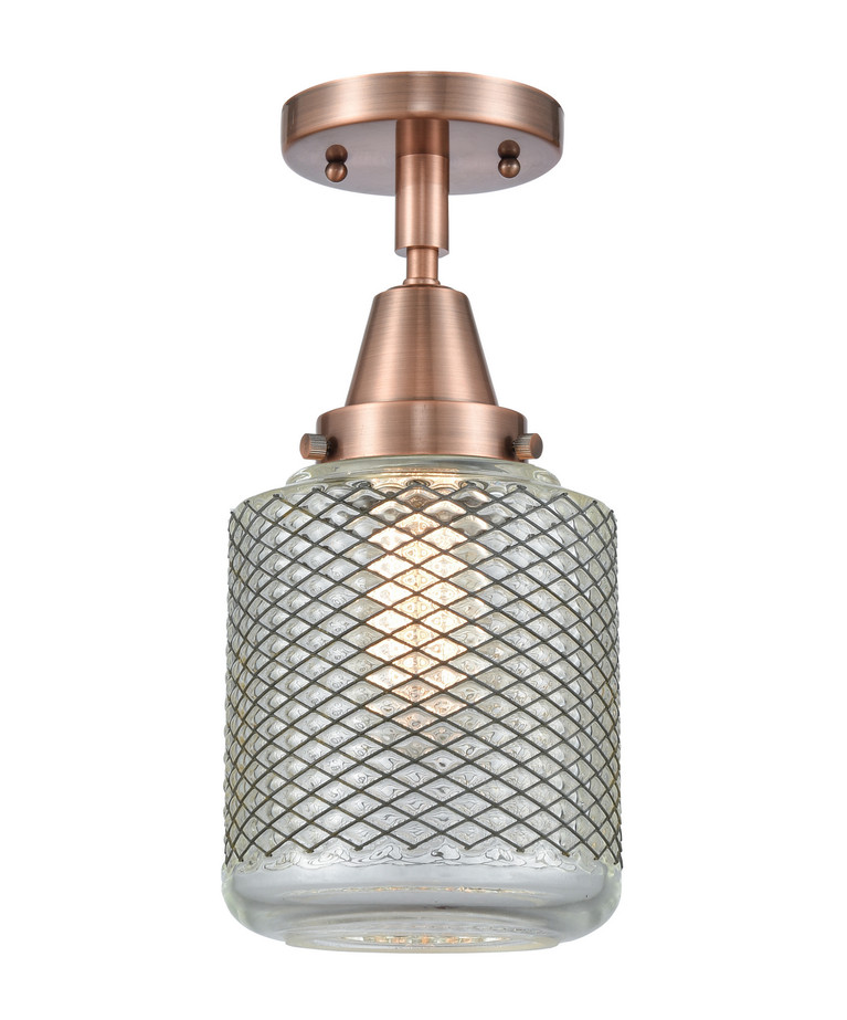Innovations - 447-1C-AC-G262-LED - LED Flush Mount - Caden - Antique Copper