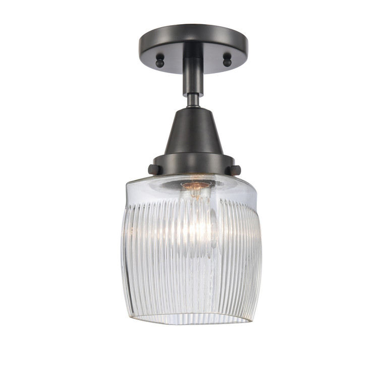 Innovations - 447-1C-BK-G302 - One Light Flush Mount - Caden - Matte Black