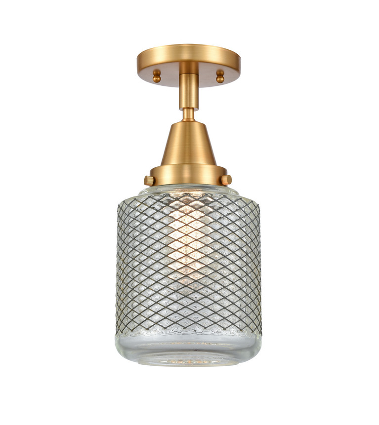 Innovations - 447-1C-SG-G262 - One Light Flush Mount - Caden - Satin Gold