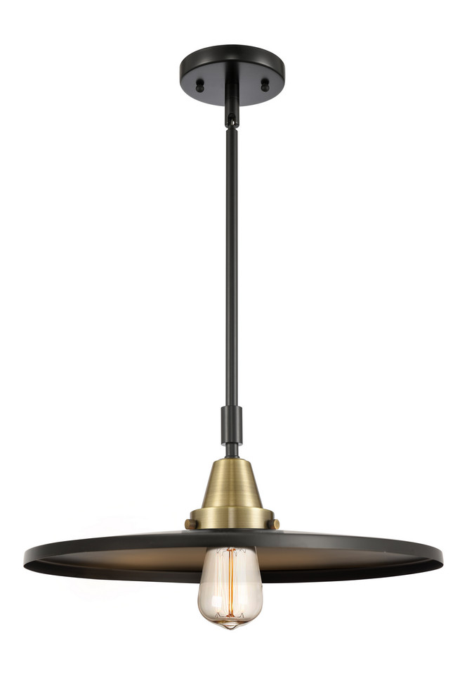 Innovations - 447-1S-BAB-MFR-BK-16 - One Light Mini Pendant - Caden - Black Antique Brass