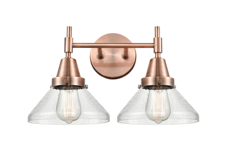 Innovations - 447-2W-AC-G4474 - Two Light Bath Vanity - Caden - Antique Copper