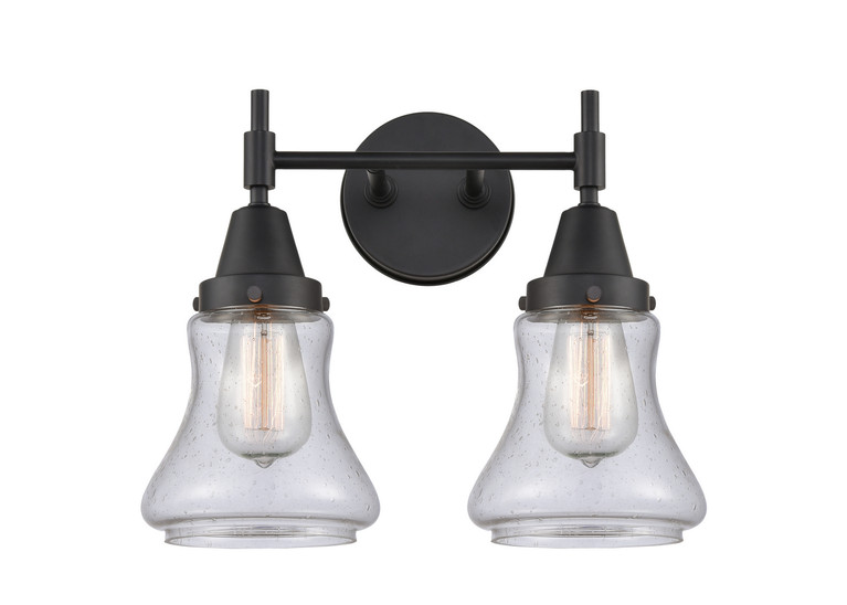 Innovations - 447-2W-BK-G194 - Two Light Bath Vanity - Caden - Matte Black