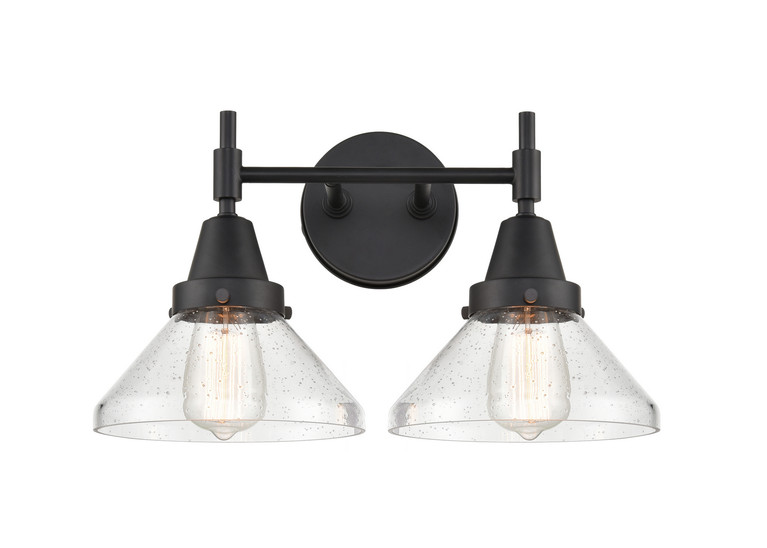 Innovations - 447-2W-BK-G4474 - Two Light Bath Vanity - Caden - Matte Black