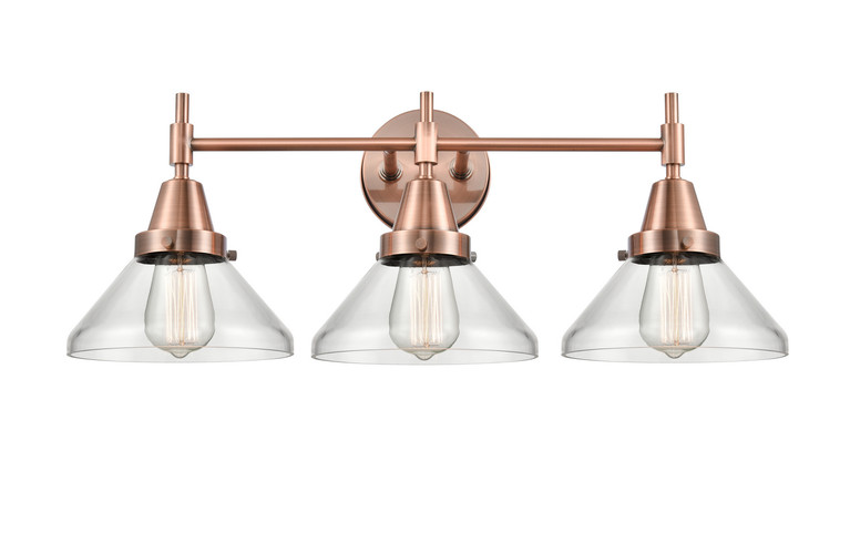 Innovations - 447-3W-AC-G4472 - Three Light Bath Vanity - Caden - Antique Copper