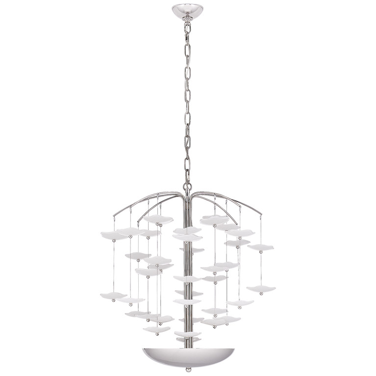 Visual Comfort Signature - KS 5060PN-CRE - Five Light Chandelier - Leighton - Polished Nickel