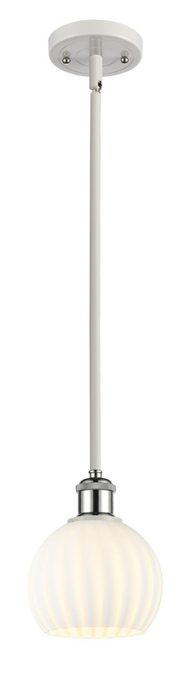 Innovations - 516-1S-WPC-G1217-6WV - LED Mini Pendant - Ballston - White Polished Chrome
