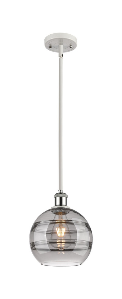 Innovations - 516-1S-WPC-G556-8SM - One Light Mini Pendant - Ballston - White Polished Chrome