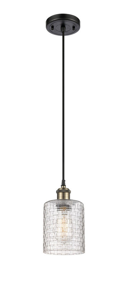 manufacturer_finish:Black Antique Brass|manufacturer_glass:Clear Basket Weave Cobbleskill|light_output:220.00lm|color_temperature:2200K|cri:99