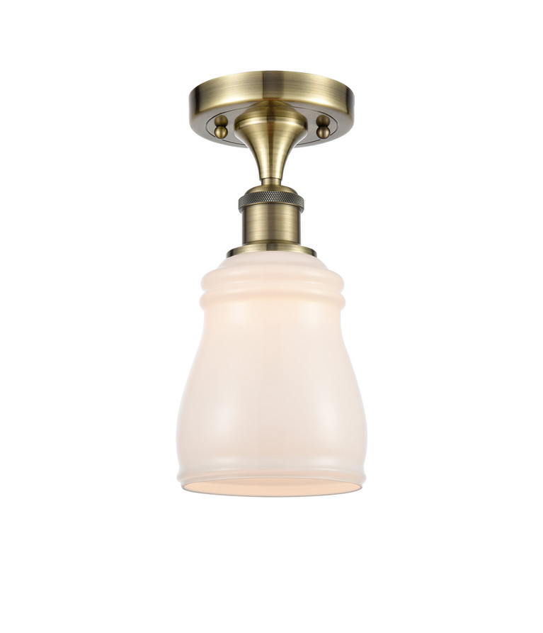 Innovations - 516-1C-AB-G391 - One Light Semi-Flush Mount - Ballston - Antique Brass