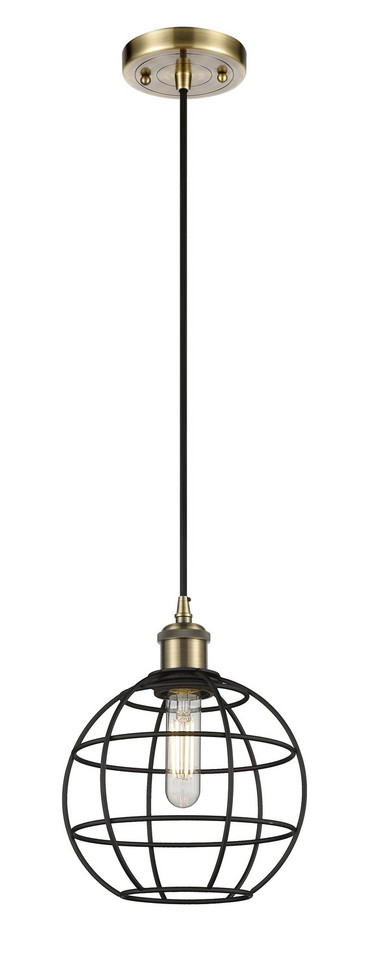 Innovations - 516-1P-AB-CE-8-BK - LED Pendant - Ballston - Antique Brass