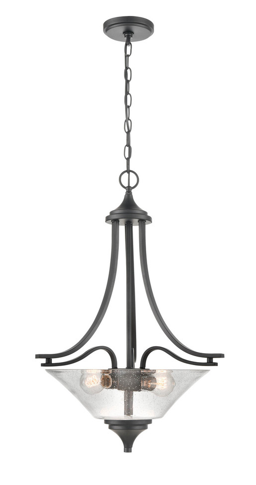 Millennium - 1473-MB - Three Light Pendant - Natalie - Matte Black