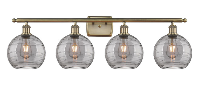 manufacturer_finish:Antique Brass|manufacturer_glass:Light Smoke Athens Deco Swirl|light_output:220.00lm|color_temperature:2200K|cri:99